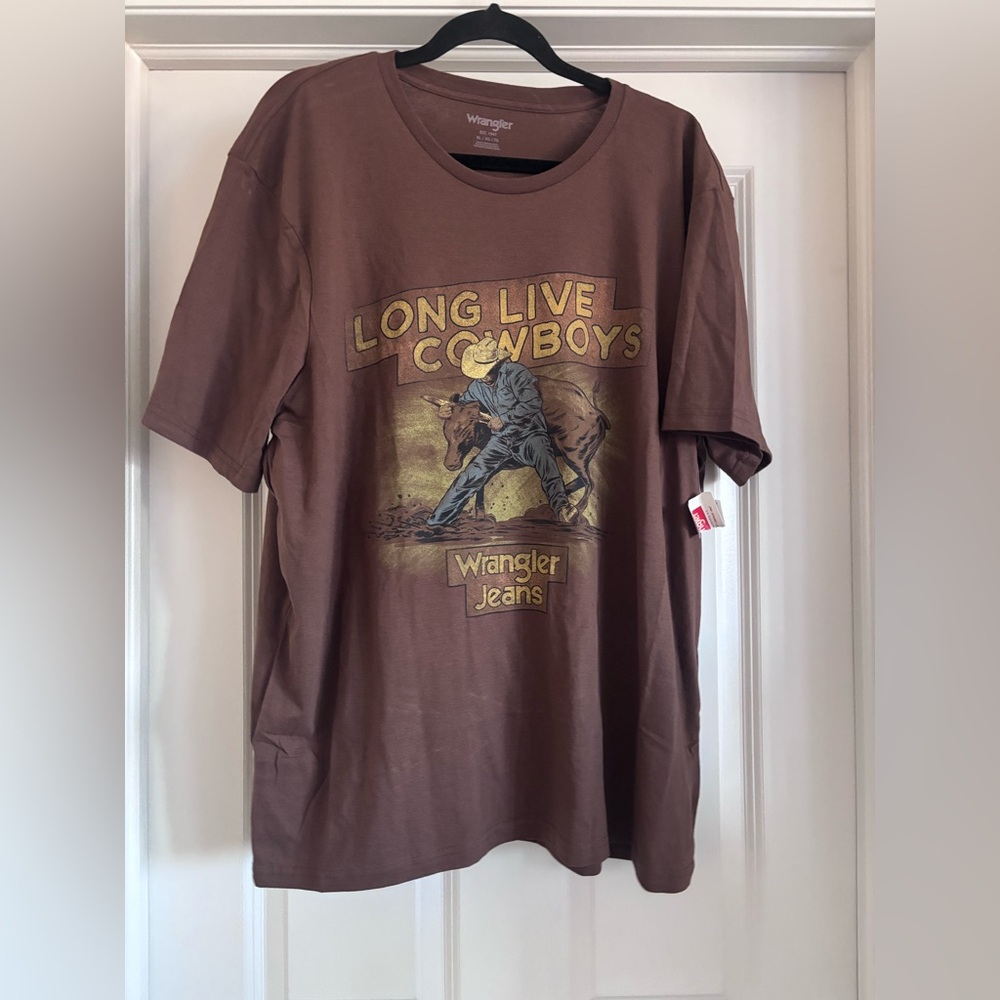 Wrangler Brown 'Long Live Cowboys' Graphic Tee